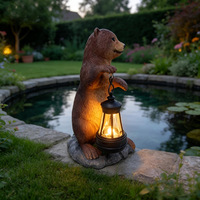 Lampe solaire de jardin personnalisée en résine en forme de loutre, éclairage créatif en forme d'animal pour la décoration de jardin et de cour, cadeaux originaux