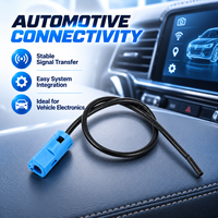 Kabel Adaptor Antena Otomotif RG174 Blue FAKRA ke Open End, Kabel Pigtail Koaksial untuk Perbaikan Radio Mobil dan Telematika