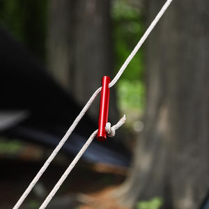 Boucle de corde à vent en alliage d'aluminium pour extérieur, 6x1cm, rouge et noir, petite taille, accessoire de tente pour ajustement et fixation de bâche - Product Image 2