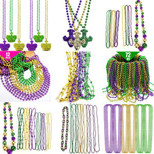 شخصية ماردي غرا الخرز سلسلة كبيرة خمر مطرز قلادة لزينة الزفاف - Product Image 2