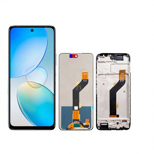 Infinix Hot 12 TFT LCD Mobile Phone Display Screen Inner Outer Frame Assembly Model X6817/X6817B 3 Year Warranty