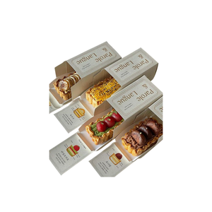Embalaje de papel para sándwich, caja de sándwich impresa personalizada, desechable, para panadería, para llevar - Product Image 4