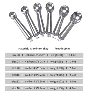 Accessoires de cuisine Outils pour la crème glacée Qualité commerciale Cuillère à crème glacée <span class=keywords><strong>auto</strong></span>-décongelante Cuillère en aluminium moulé - Product Image 4
