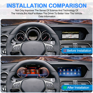 Navihua pour Mercedes-Benz Classe C W204 2011-2014 – Kits de mise à niveau automobile : Autoradio multimédia Android LCD avec Carplay, lecteur DVD et tableau de bord numérique - Product Image 4