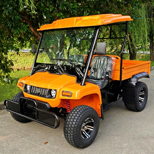 Oferta Especial: Vehículo Utilitario Eléctrico ZOWN de 2 Plazas con Caja de Carga, Vehículo de Transporte Agrícola de 4 Ruedas, Color Naranja y Verde Personalizado - Product Image 1