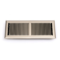 Grille de ventilation réglable en fer de haute qualité 4*12 pour système de climatisation centralisée CVC