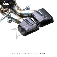 BOSKA Échappement sport en acier inoxydable haute performance avec tuyau en X amélioré pour Mercedes-Benz CLS550 4.7 V8 2010-2016 Silencieux Catback