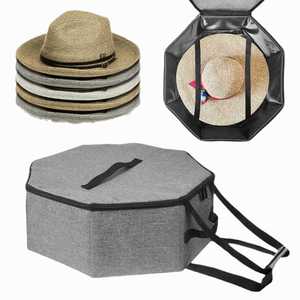 Cross-Border Amz Hot-Selling Foldable Fabric <b>Box</b> Cowboy <b>Hat</b> Storage Bag With Handle for Men & Women Clothing - Product Image 5