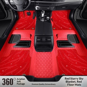 Tapis de sol de voiture en cuir rouge Aston <span class=keywords><strong>Martin</strong></span> Audi sur mesure, ensemble complet de luxe, tapis auto à poils longs, ajustement parfait pour toutes les voitures - Product Image 3