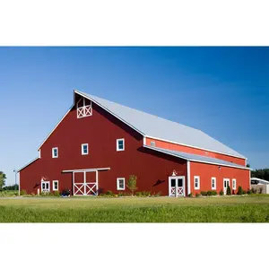便宜的预制钢结构牛农场牛棚奶制品谷仓建筑