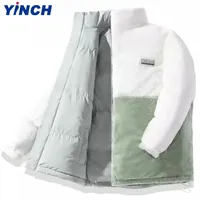LAYENNE 2026 – Nouvelle veste d'hiver pour homme, version coréenne, double face, coupe ample, col montant, long manteau chaud de haute qualité