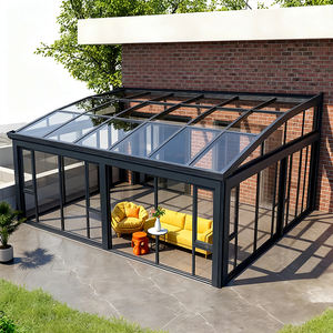 Prefab gemonteerde zomerse buiten-tuin serre vrijstaande glazen huis terras mobiele serre - Product Image 1
