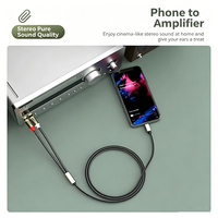 Câble audio 3,5 mm vers 2RCA, connecteur HiFi, adaptateur jack pour casque, compatible avec les haut-parleurs de téléphone portable, les lecteurs MP3 et les tablettes