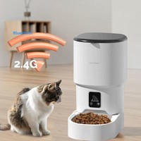 Distributeur automatique de croquettes pour chat 4L avec contrôle WiFi via application, programmable, anti-blocage, double alimentation