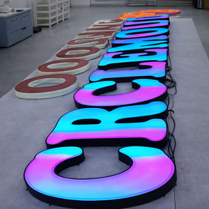 Letras de Canal LED RGB con Iluminación Direccionable por Píxeles, Efectos de Flujo Gradual, Letrero Personalizado con Nombre de Tienda, OEM - Product Image 5