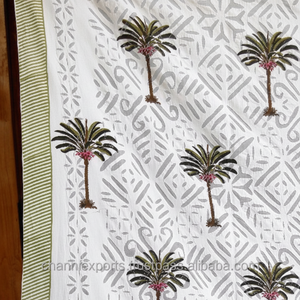 ผ้าปูที่นอนลายพิมพ์บล็อกผ้าฝ้ายแบบใหม่ พร้อมงานปักลายฉลุ ขนาดคิงไซส์ ผ้าปูที่นอนแบบเรียบ อุปกรณ์เครื่องนอนสำหรับบ้าน - Product Image 1