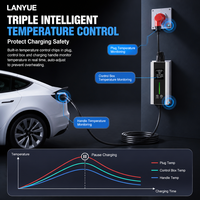 Chargeur EV à mode de puissance réglable, norme européenne, compatibilité GB/T, portable, mural ou au sol, 3,5 kW, 7 kW, 11 kW, 22 kW