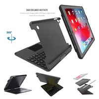 Claviers avec étui rotatif à 360 degrés pour iPad Air4 10,9 pouces iPad Pro 11 2018 2020 Clavier avec support pivotant Housse rabattable robuste