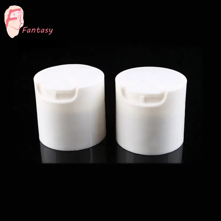 leak proof white plastic disc cap, glossy smooth PP disc top lid for plastic bottle container
