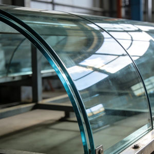Vidrio Templado Curvo, Precio de Fábrica, Mampara de Vidrio Curvo, Cortina de Vidrio Transparente <span class=keywords><strong>para</strong></span> Supermercado - Product Image 2