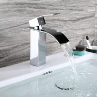 Robinet de salle de bain moderne de luxe, haute qualité, chromé, à un seul trou, avec noyau en céramique
