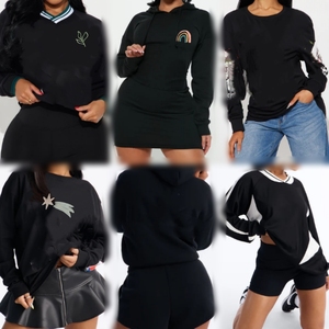 Lots en gros de sweats à capuche pour femmes, lots mixtes, surplus de stock, styles et couleurs aléatoires, vêtements décontractés - Product Image 3