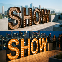 Lettres lumineuses LED de 1,2 m de haute qualité, chiffres en métal, enseignes lumineuses pour location d'événements de mariage de luxe, décoration personnalisée
