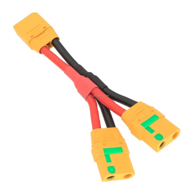 Amass XT90S Plug Anti-Spark Connector 10AWG 150mm Parallel Y Cable DIY RC Lipo Battery Parts New Guangdong Made