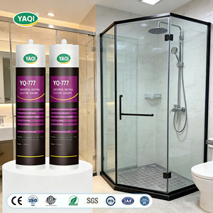 Scellant silicone neutre monocomposant Yaqi résistant aux intempéries, faible teneur en COV, résistant aux UV, usage général <span class=keywords><strong>pour</strong></span> les parois <span class=keywords><strong>de</strong></span> <span class=keywords><strong>douche</strong></span> en verre - Product Image 1