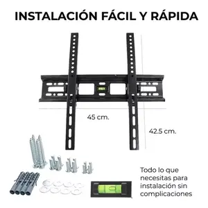 Support mural articulé pour téléviseur de 26 à 65 pouces, construction en acier, supporte jusqu'à 50 kg, VESA 200x200 à 400x400, montage mural - Product Image 3