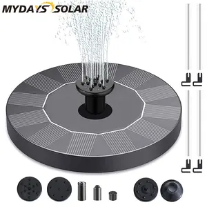 Mydayssloar 1.4W 7 ugelli ha bisogno solo di 3 secondi funziona automaticamente sotto la fontana solare diretta per il serbatoio di pesce da bagno per uccelli
