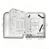 Caja de Distribución de Fibra Óptica Impermeable Tipo Cuadrado 2 Entradas 2 Salidas 16/24 Hilos, Caja de Empalme de Fibra Óptica, Caja Terminal
