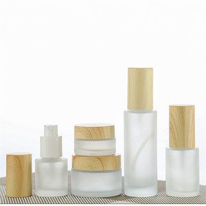 Factory Price Custom Color 5g 10g 15g 20g 30g 50g 60g 100g Face Cream <b>Glass</b> <b>Jar</b> <b>With</b> Bamboo <b>Wood</b> Grain <b>Lid</b> - Product Image 4