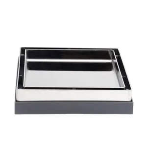 GUIDA 1X8115 304 Thép Không Gỉ Thoát Nước Sàn Nhà Tắm Grate Vuông Phòng Tắm Gạch Chèn Cống - Product Image 1