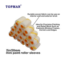 Topman Petits mini rouleaux de peinture de 2 pouces pour peinture de précision pour armoires cadres de fenêtres coins et bords