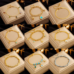 Fashion Charm Bracelets Zinc Alloy Multi Layered Pendant Butterfly Star Gift Jewelry B741 B779 - Product Image 1