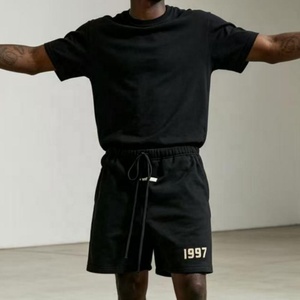 <span class=keywords><strong>Fear</strong></span> 1997 Venta al por mayor ESS SS22 Pantalones cortos de tabla para hombre Camisa de manga corta a cuadros Cintura media Color avena y avena oscuro Estilo urbano con LOGO - Product Image 4