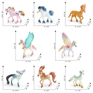 Modèle d'animal pour enfants, licorne <span class=keywords><strong>de</strong></span> la mythologie européenne, cerf, renard, décoration statique <span class=keywords><strong>de</strong></span> divinité animale - Product Image 4
