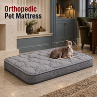 Matelas orthopédique pour chien avec emballage de marque, options de matelassage et de passepoil pour les marques d'animaux de compagnie et les collections personnalisées