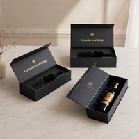 Boîte cadeau en carton magnétique pliable haut de gamme de type livre pour bouteille de vodka ou de vin, avec impression personnalisée pour le whisky