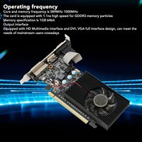GT 210 Tarjeta de video de una sola PC 1GB DDR5 DirectX 6 PCI Express para interfaz DVI VGA 2/4GB GDDR5 Fan Cooler Nuevo para uso en estaciones de trabajo