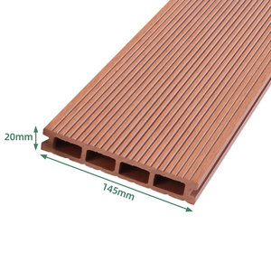 LT Eco-friendly WPC Texture Résistant aux fissures Decking Anti-fading Hollow WPC Decking Wood Plastic Composite Tile For House - Product Image 2