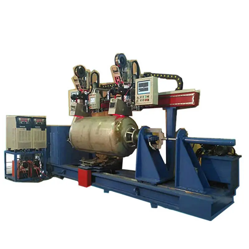 Máquina de soldadura de cubierta para cilindro de Gas GLP, línea de producción