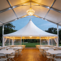 Tente Pagode Extérieure avec Toit Transparent, Carpa Transparente pour Fêtes et Événements