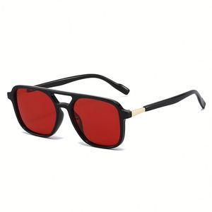 Gafas de Sol Polarizadas con Marco Grande Vintage 2025, Logotipo Personalizado, Protección UV400, Doble Puente, Cuadradas, para Hombre y Mujer - Product Image 1