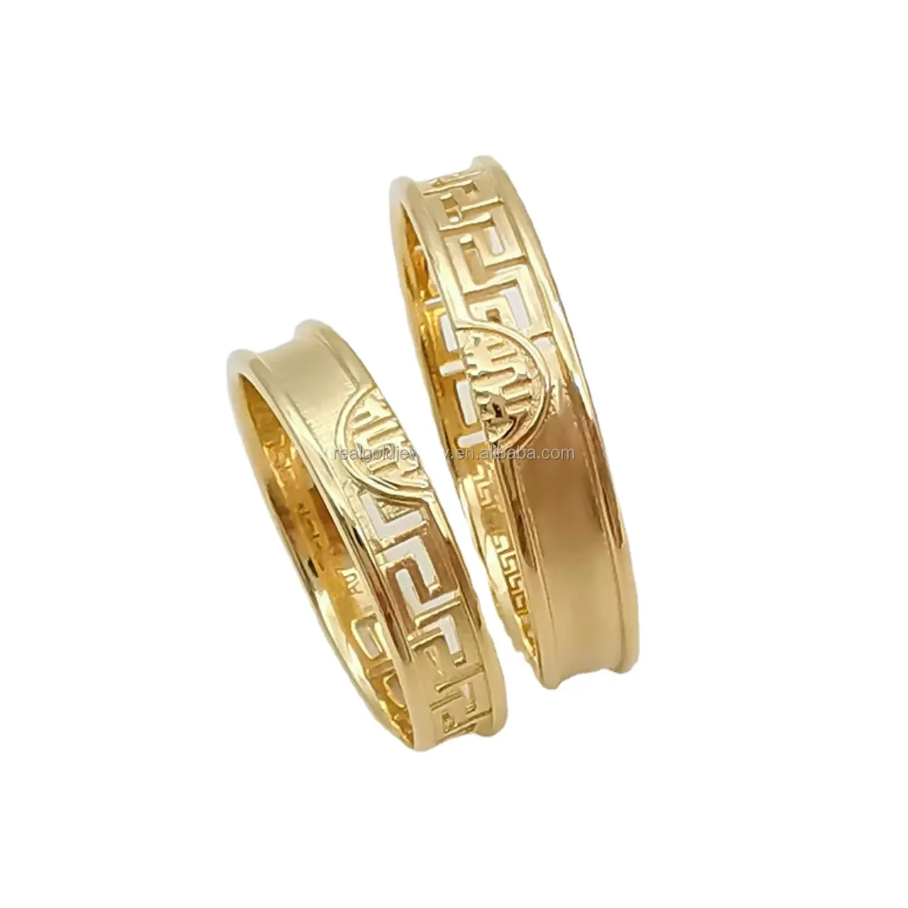 Custom 18K Genuine Gold Wedding Rings Luxury Couple Ring Wedding Ring Jewelry Wholesale 14K Solid Vintage Customized Lovers