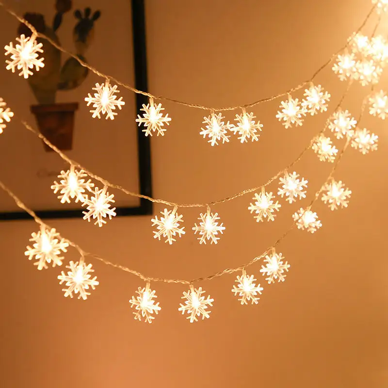 Christmas Snowflake String Lights Christmas Tree Light Decoration For Bedroom Party Home