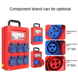 กล่องพลาสติกกันน้ำแบบพกพา380V สำหรับใช้ในอุตสาหกรรมอุปกรณ์ก่อสร้างไซต์ก่อสร้างเคลื่อนที่ - Product Image 5