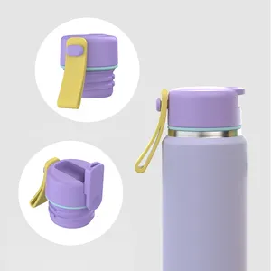 Custom Vacuum Water Bottle Double Wall Insulated Pocket Flask Stainless Steel Reusable Bottles For Kids
