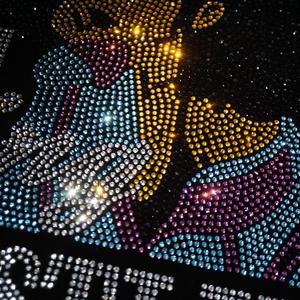 Black Girl Lady Sparkle Bling Bling Crystal Design Heat Press Strass Transferts pour Baby Shower Onesies Nursery Gifts - Product Image 2